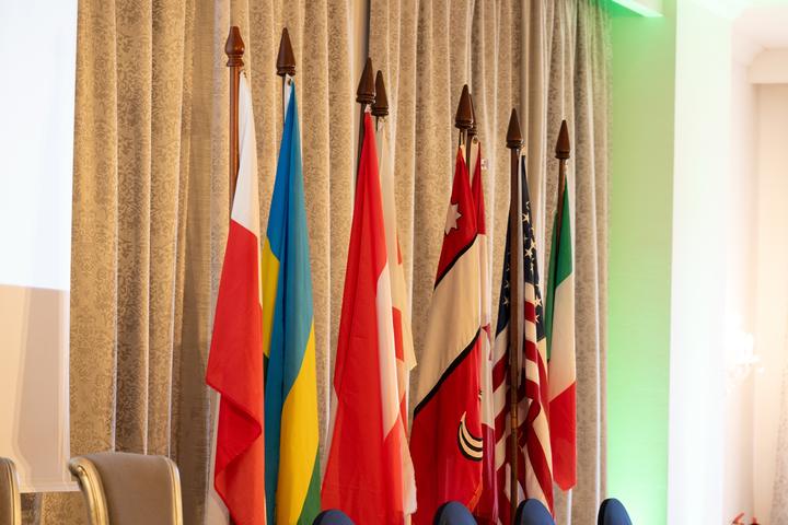 The flags of the Grand Priories.