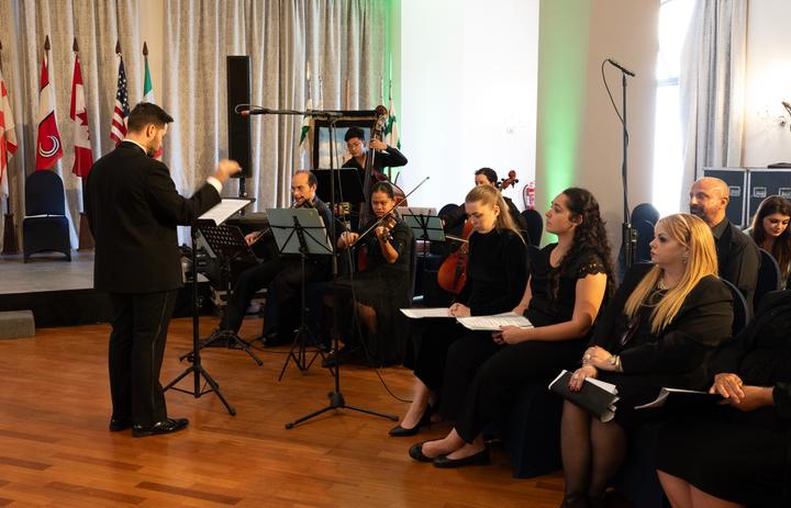 Music during the ceremony.