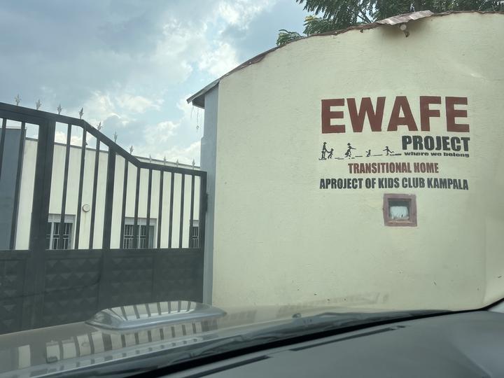 The entrance of the Ewafe transitional home, a project of Kids Club Kampala.