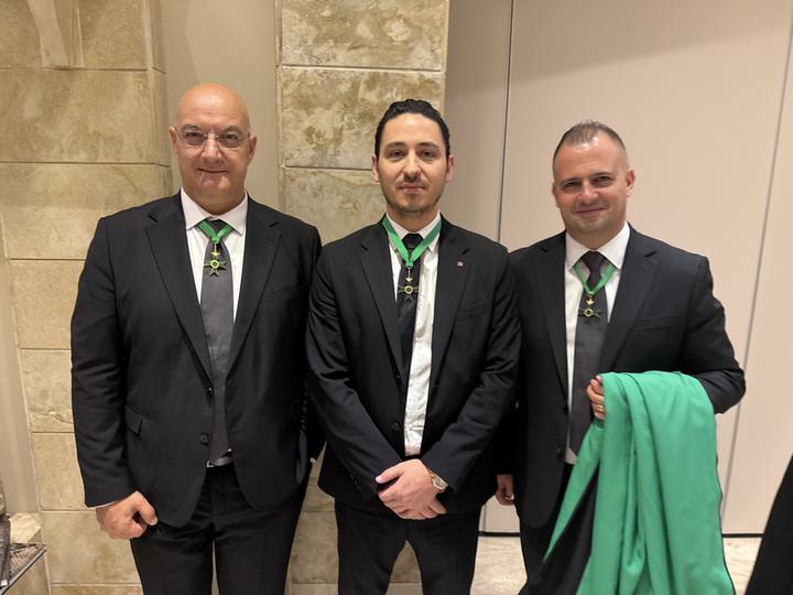 Chevalier Svetoslav Boyadzhiev, Chevalier Asen Margaritov and Chevalier Dr Johann Debono KCLJ CMLJ.